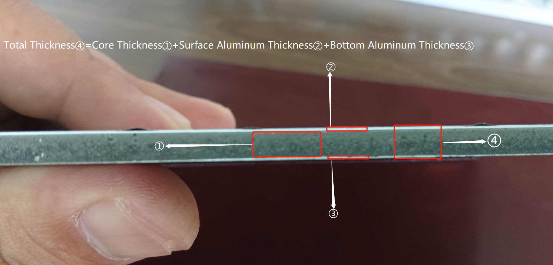 Aluminiumets tjocklek på aluminiumkompositpanelen