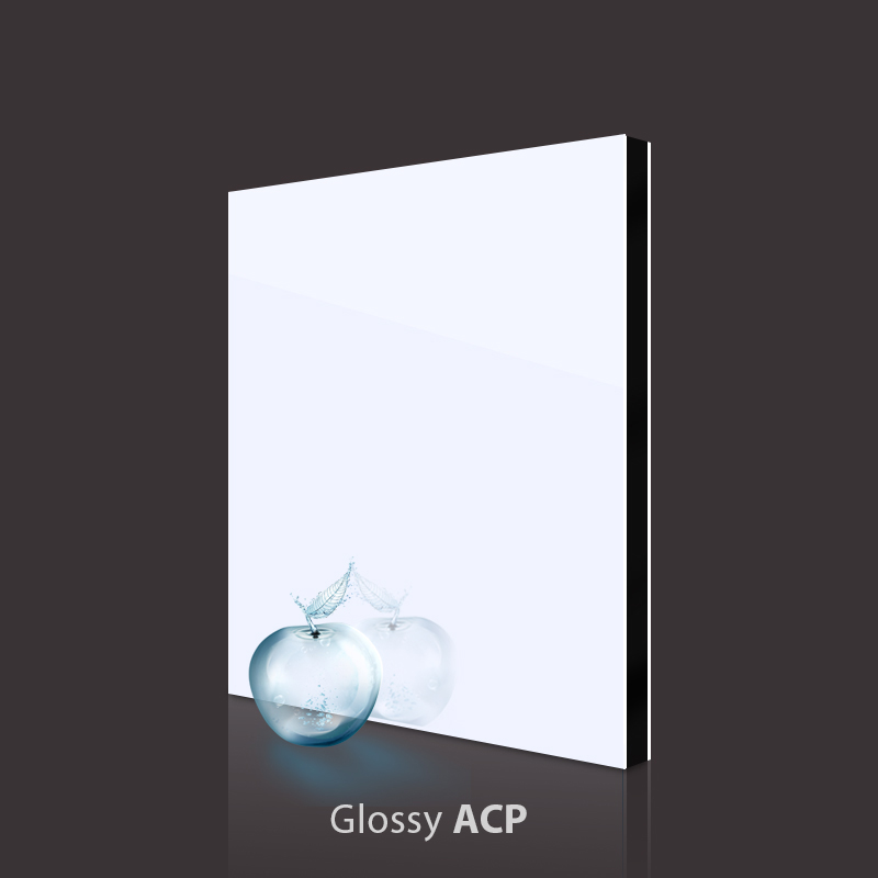 Glänsande vit PVDF-aluminiumkompositpanel